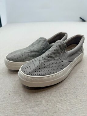 Unr8ed Slip-On Perforated Casual Sneakers - Light Gray